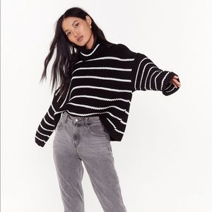 Black and white turtleneck - Turtleneck Sweater